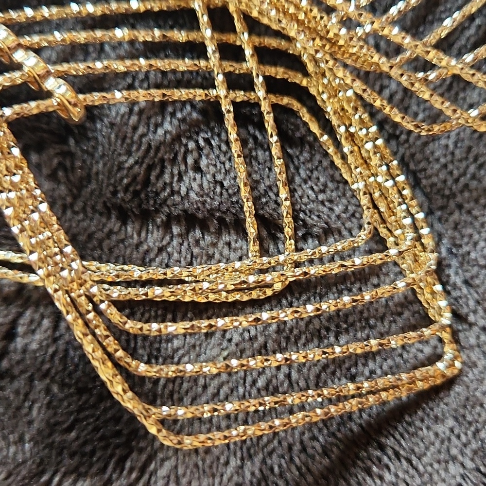 NWT Lovisa Fashion earrings faux gold dangle shimmer sparkle 4" long - Picture 9 of 10